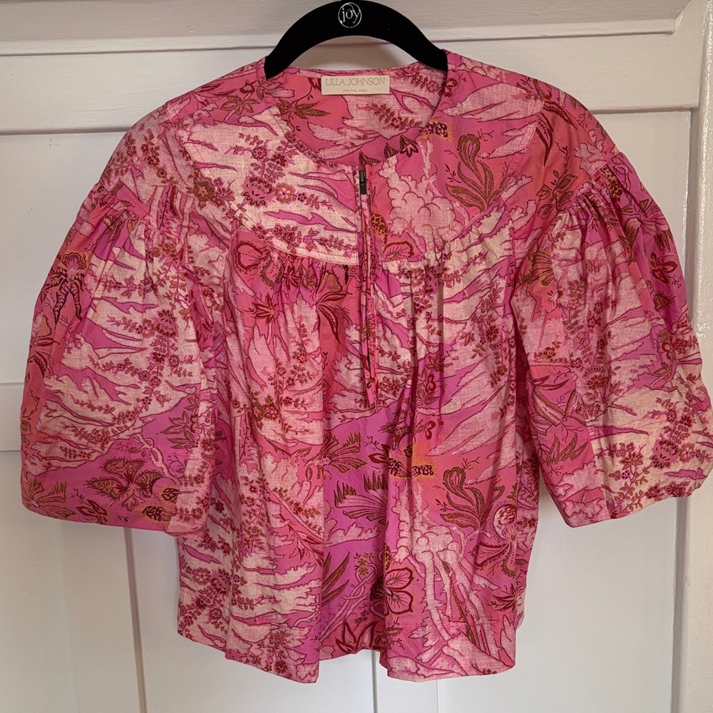 Ulla Johnson cropped cotton blouse.